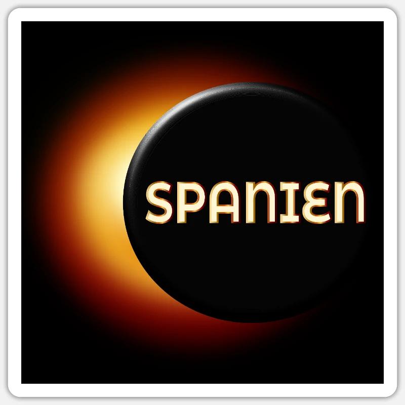 Total Solar Eclipse Spain 2026 - Sticker size S (10 x 10 cm) - white matte
