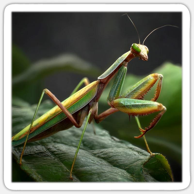 Praying mantis Makro – Elegant mantis Sticker size S (10 x 10 cm)