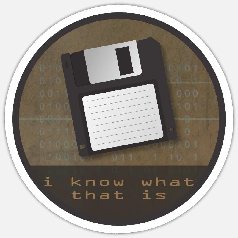 floppy disk - Sticker size S (10 x 10 cm) - white matte
