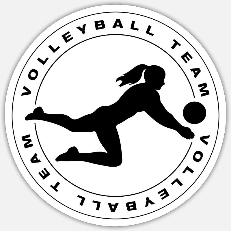 Volleyball Team Mannschaft - Sticker size S (10 x 10 cm) - white matte