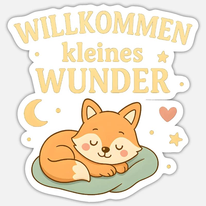 Welcome Little Miracle Fox Variant - Sticker size S (10 x 10 cm) - white matte