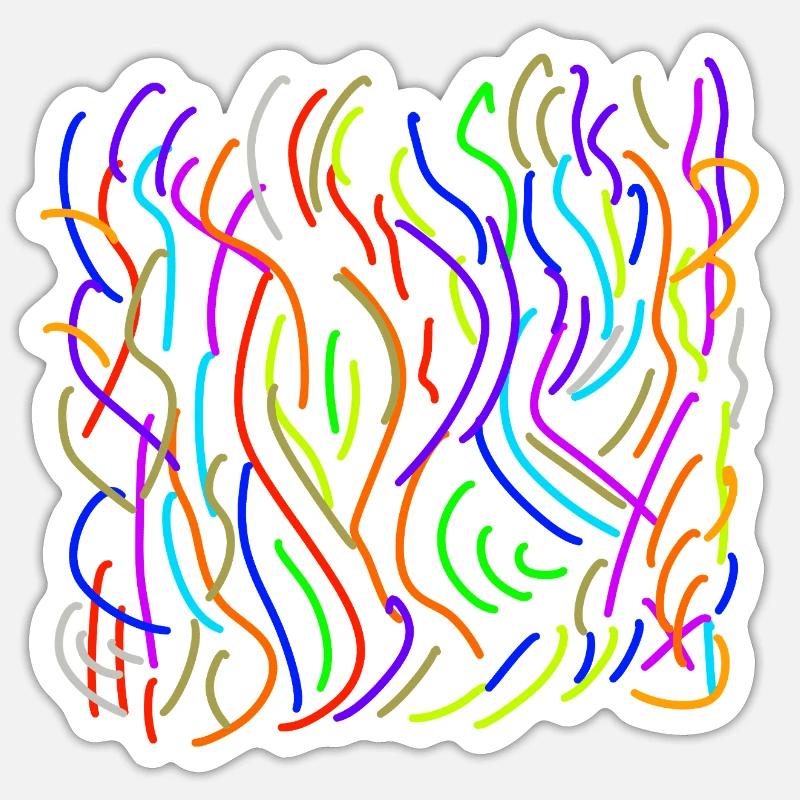 Colour flows on nothing Sticker size S (10 x 10 cm)