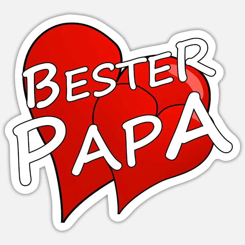 BESTER PAPA Sticker Größe S (10 x 10 cm)