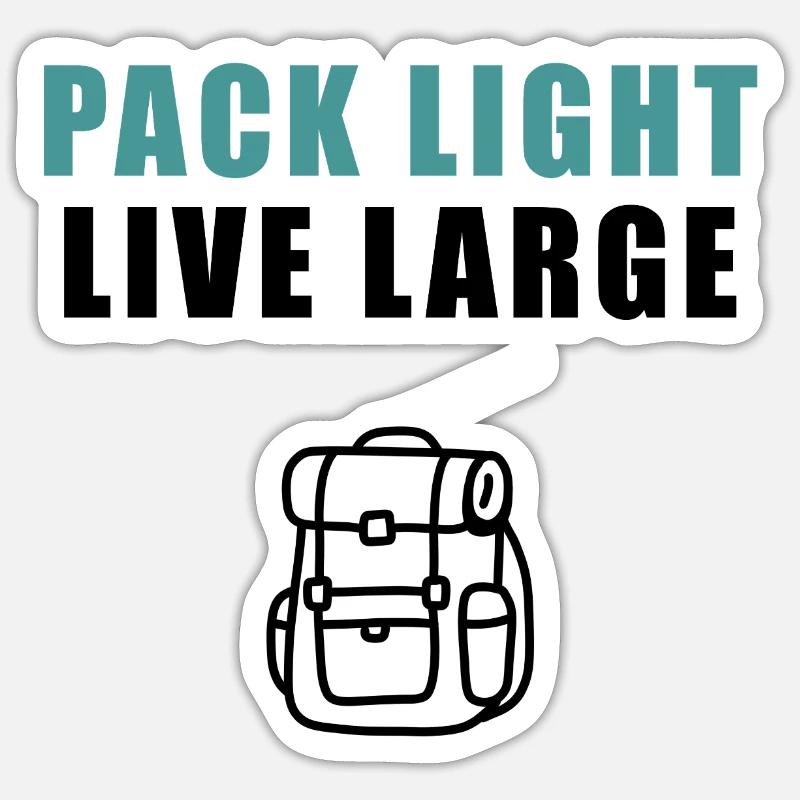 Pack Light Live Large Backpack - Sticker Größe S (10 x 10 cm) - Mattweiß