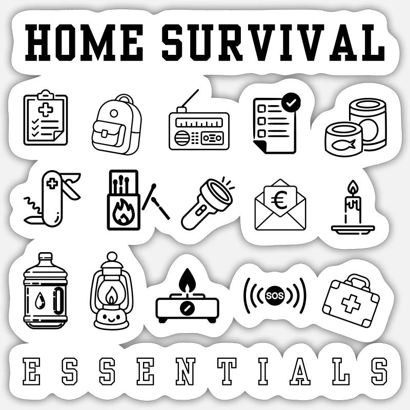 Emergency plan - doomsday Sticker size S (10 x 10 cm)