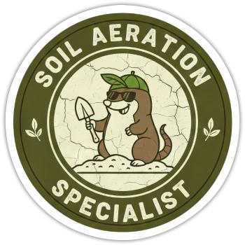 Mole Soil Conditioner Horticulture Self-Sufficiency - Sticker size S (10 x 10 cm) - white matte - Front