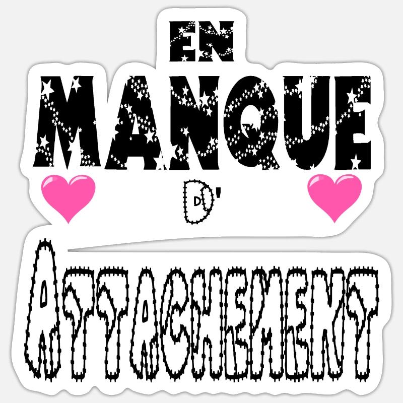 Mangelnde Bindung - Sticker Größe S (10 x 10 cm) - Mattweiß