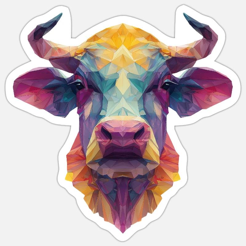 Cow - Sticker size S (10 x 10 cm) - white matte