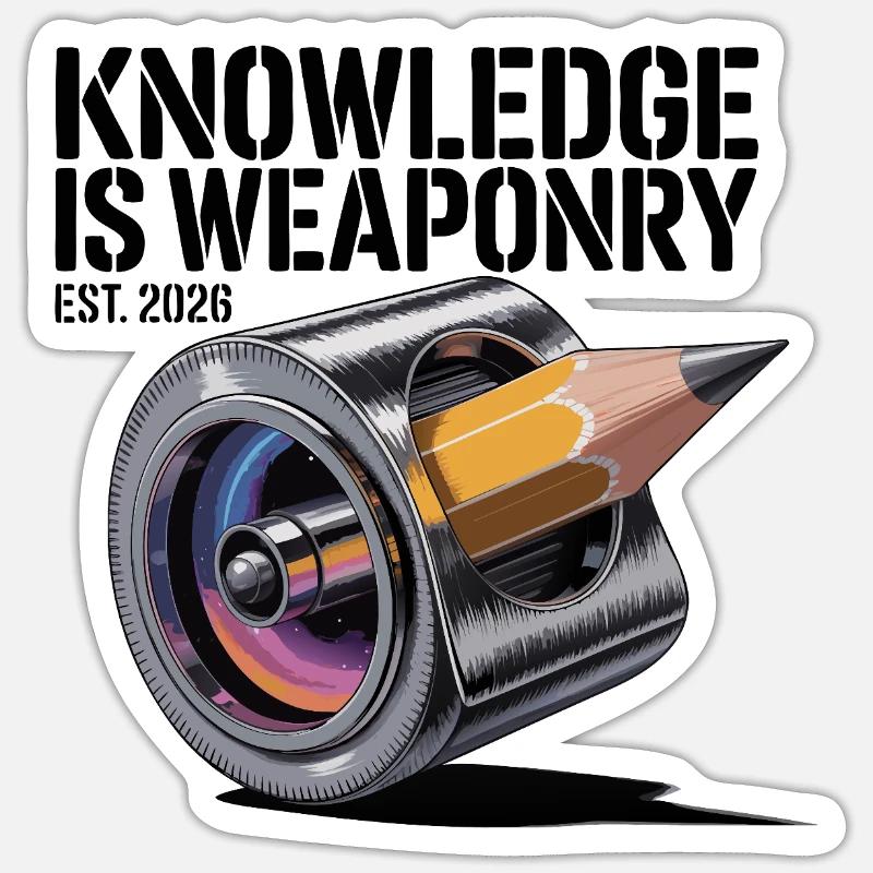 Knowledge is a weapon Sticker size S (10 x 10 cm)