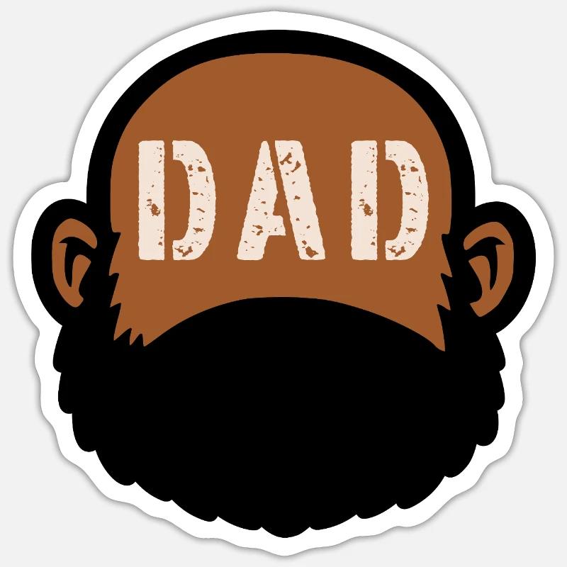 DAD BEARD Sticker Größe S (10 x 10 cm)
