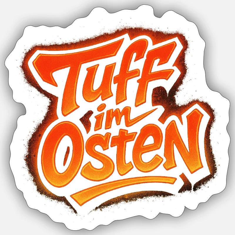Tuf à l’est - Sticker taille S (10 x 10 cm) - blanc mat