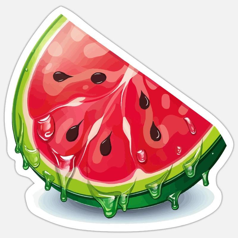 Tranche de pastèque Sticker taille S (10 x 10 cm)