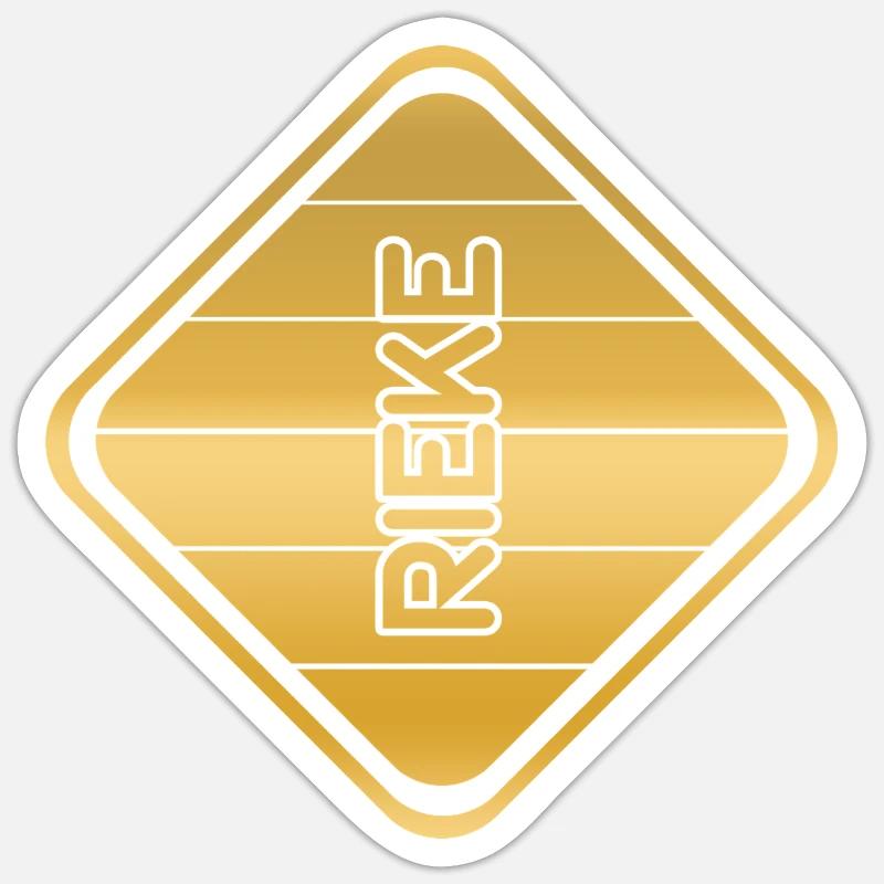First name Rieke - Sticker size S (10 x 10 cm) - white matte