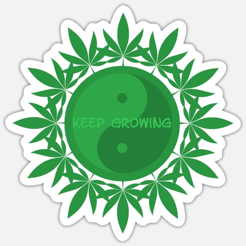 Keep Growing - Sticker size S (10 x 10 cm) - white matte