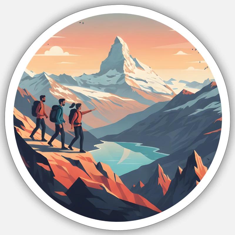 Wander - Sticker size S (10 x 10 cm) - white matte