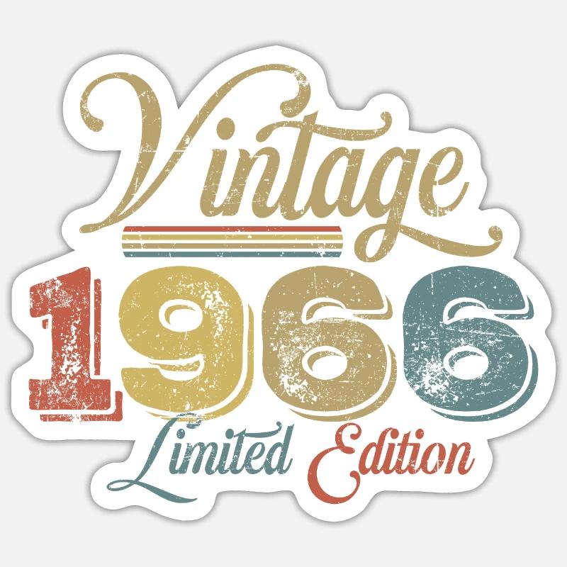Millésime 1966 - Sticker taille S (10 x 10 cm) - blanc mat