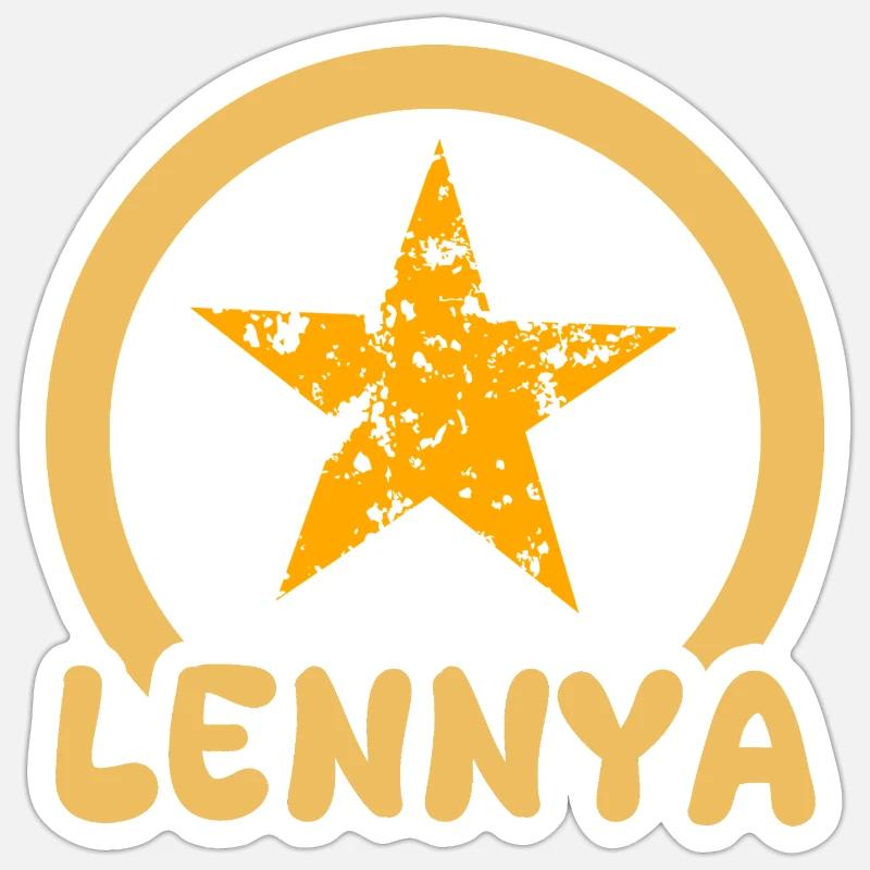 Lennya comme prénom - Sticker taille S (10 x 10 cm) - blanc mat