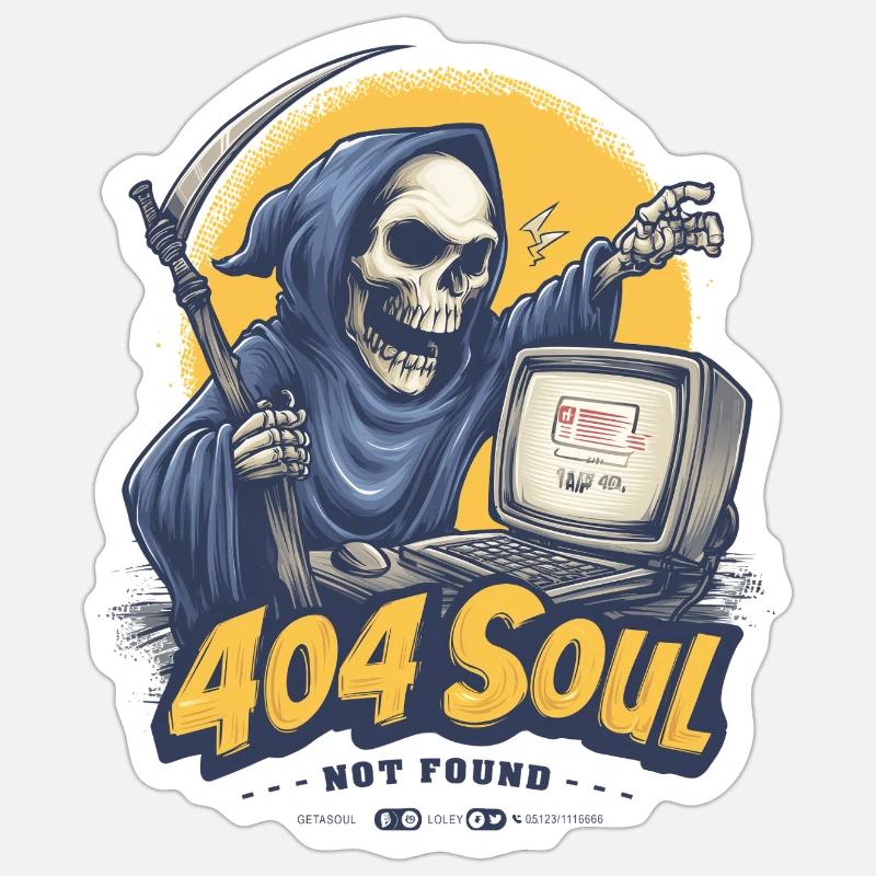 Error 404 - Sticker size S (10 x 10 cm) - white matte