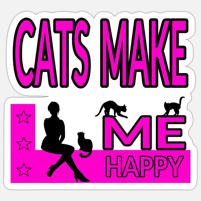 feline - Sticker size S (10 x 10 cm) - white matte