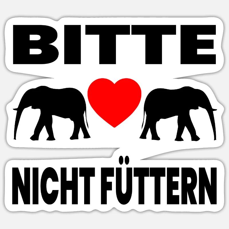 Elephants - Sticker size S (10 x 10 cm) - white matte