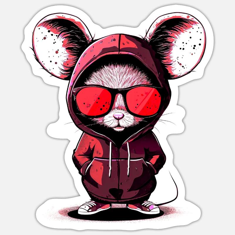 Design cool - Sticker taille S (10 x 10 cm) - blanc mat