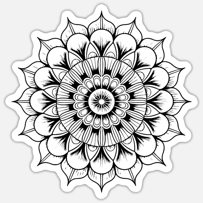 Mandala - Sticker size S (10 x 10 cm) - white matte