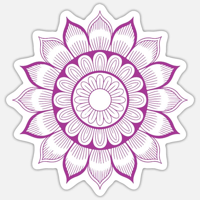 Mandala - Sticker size S (10 x 10 cm) - white matte