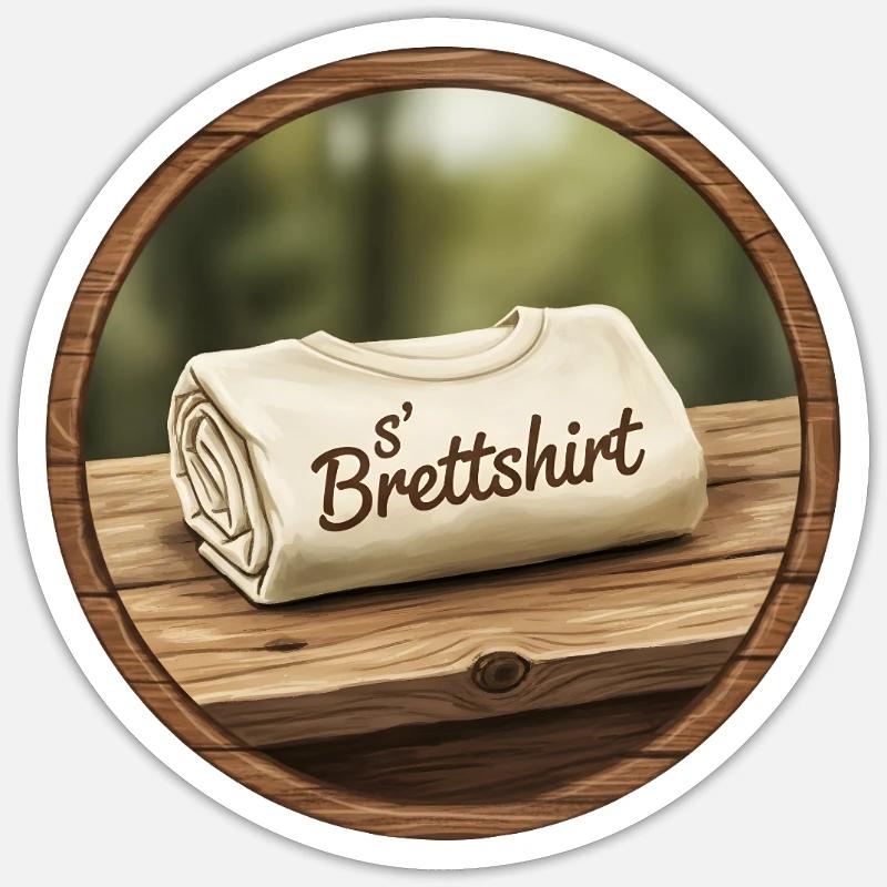 s' Brettshirt - Sticker Größe S (10 x 10 cm) - Mattweiß