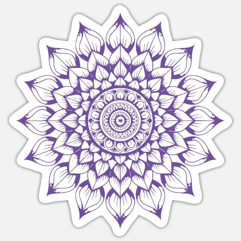 Mandala - Sticker size S (10 x 10 cm) - white matte