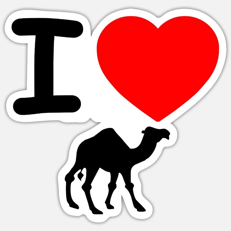 Dromedar - Sticker Größe S (10 x 10 cm) - Mattweiß