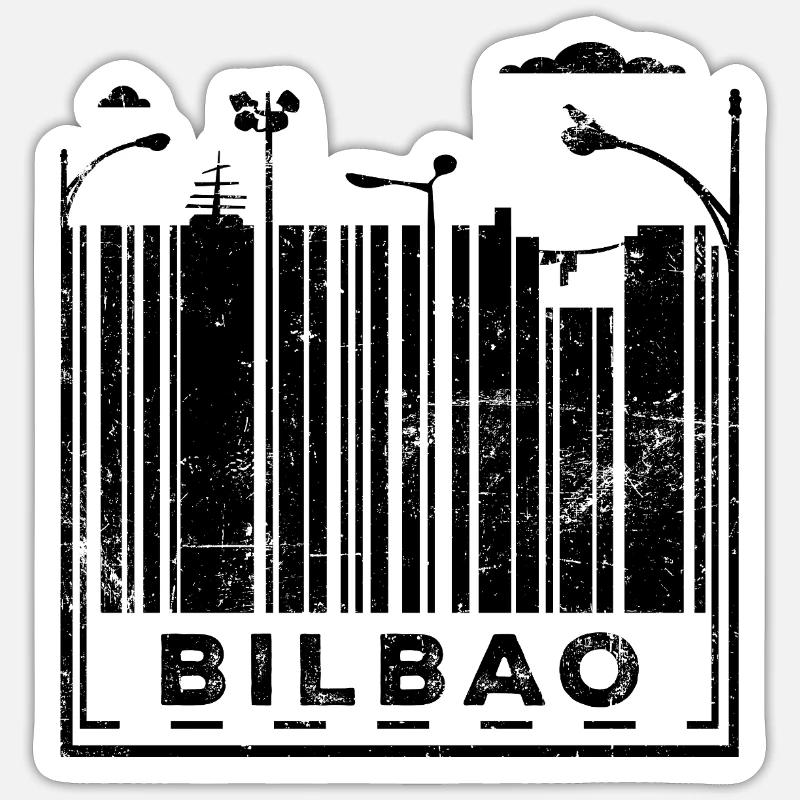 Bilbao barcode Sticker size S (10 x 10 cm)