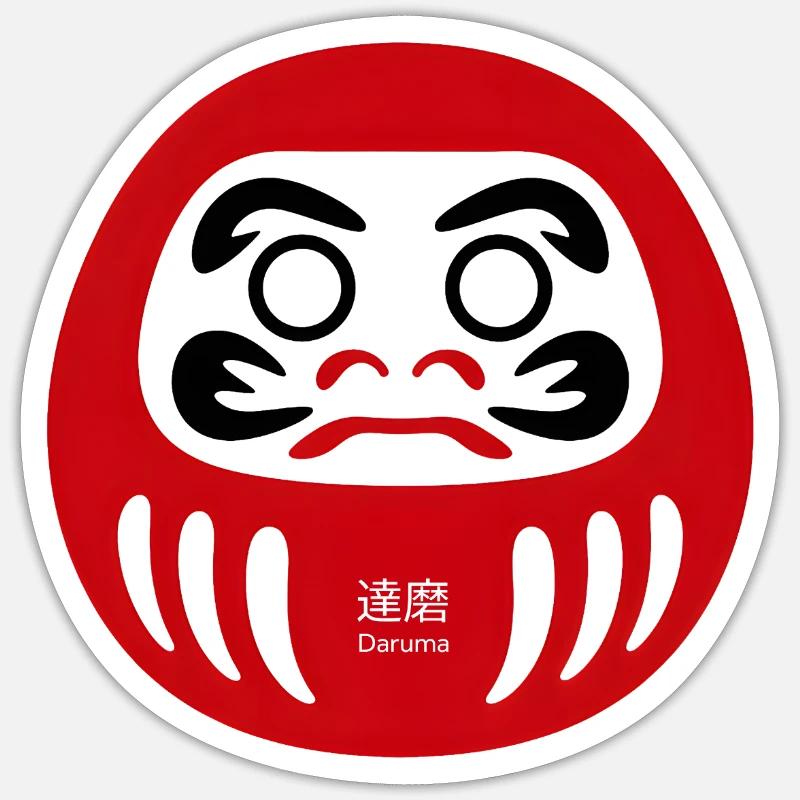 Daruma Focus - Sticker size S (10 x 10 cm) - white matte