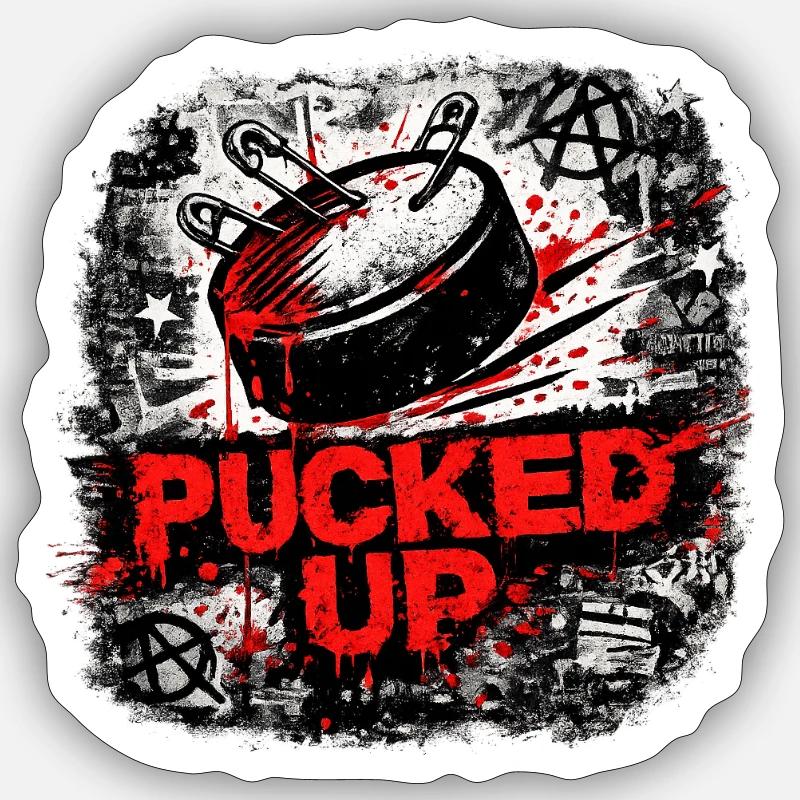 Punk graffitier déformé Sticker taille S (10 x 10 cm)