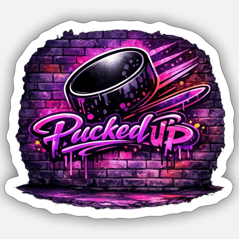 Picked Up Neon Graffiti - Sticker Größe S (10 x 10 cm) - Mattweiß