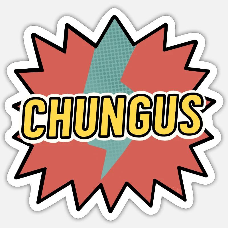 Chungus - Sticker taille S (10 x 10 cm) - blanc mat