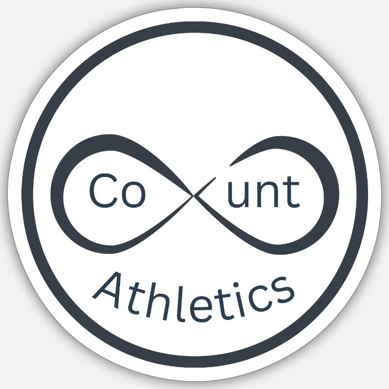 Logo d’athlétisme infini - Sticker taille S (10 x 10 cm) - blanc mat