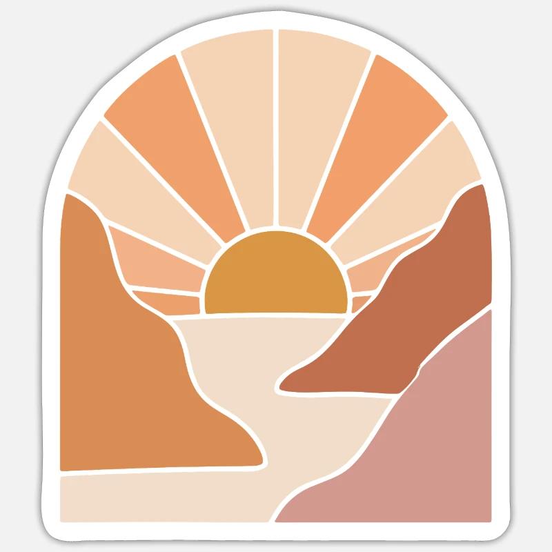 Sunlit Canyon Path Sticker size S (10 x 10 cm)