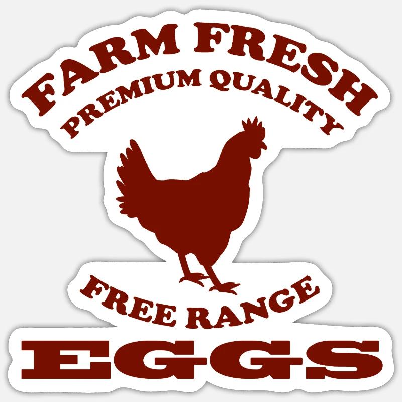 Eggs - Sticker size S (10 x 10 cm) - white matte