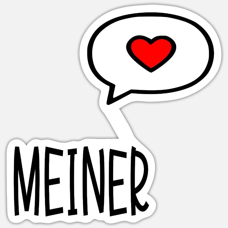 Relation de la Saint-Valentin à moi - Sticker taille S (10 x 10 cm) - blanc mat