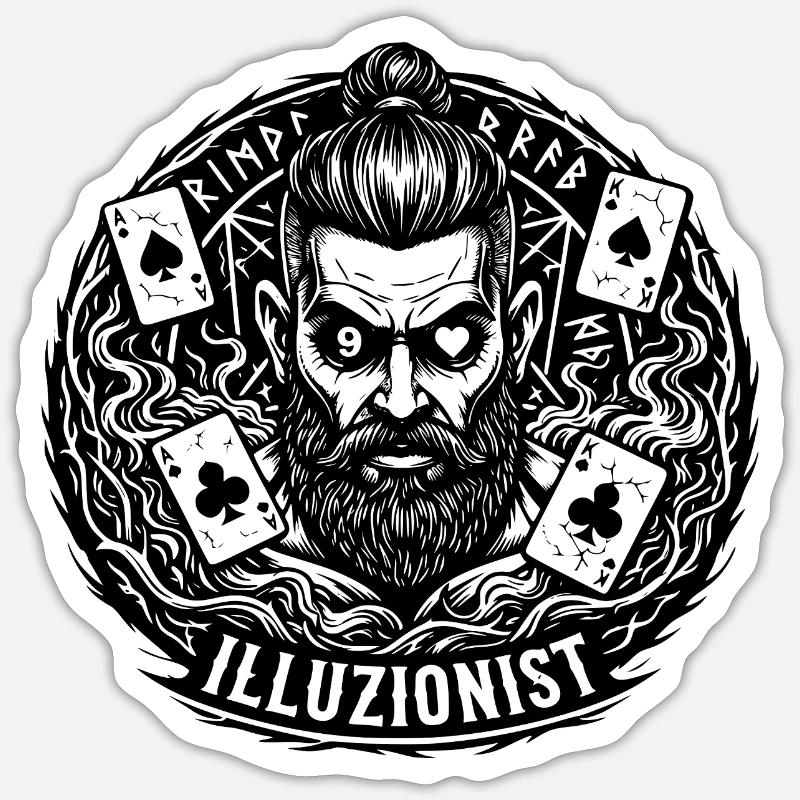 Viking Wizard - Sticker size S (10 x 10 cm) - white matte