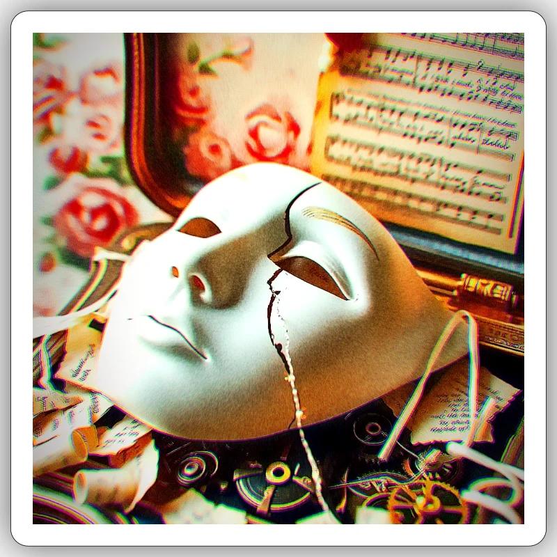 Décor rétro de Mask Break Sticker taille S (10 x 10 cm)