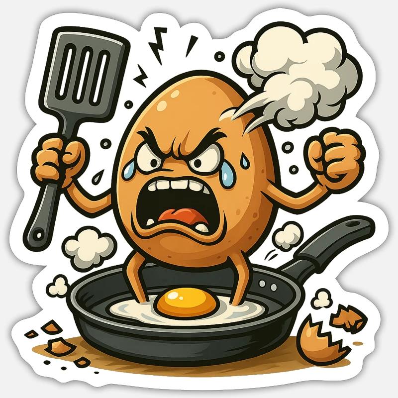 When eggs freak out Sticker size S (10 x 10 cm)