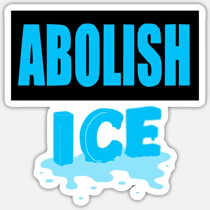 Abolish I.C.E: - Sticker size S (10 x 10 cm) - white matte
