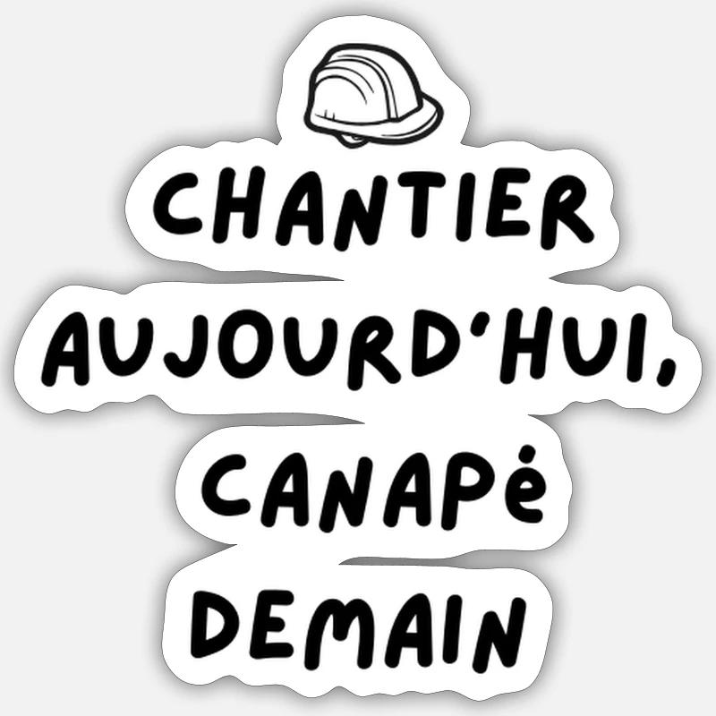 Standortphrase - Sticker Größe S (10 x 10 cm) - Mattweiß