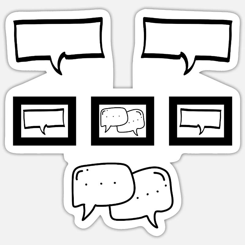 LE SILENCE - Sticker taille S (10 x 10 cm) - blanc mat
