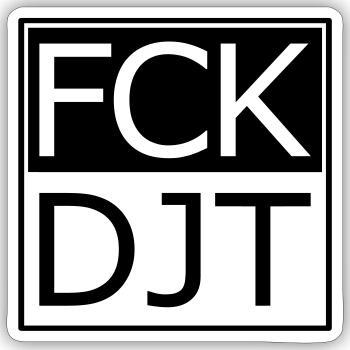 Provokante Blocktypografie Protest - Sticker Größe S (10 x 10 cm) - Mattweiß - Vorne