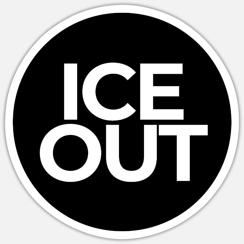I C E OUT Sticker size S (10 x 10 cm)