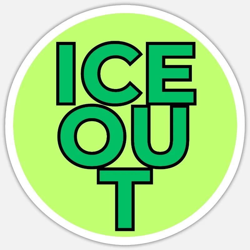 I C E out! - Sticker size S (10 x 10 cm) - white matte