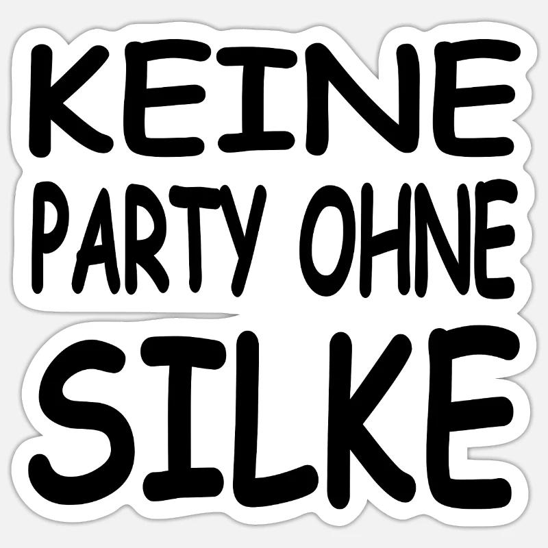 Silke - Sticker Größe S (10 x 10 cm) - Mattweiß