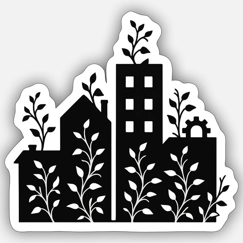 Horizon - Sticker taille S (10 x 10 cm) - blanc mat